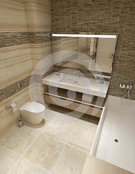 Contemporary style bathroom