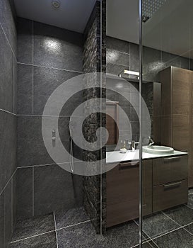 Contemporary style bathroom