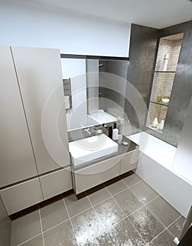 Contemporary style bathroom