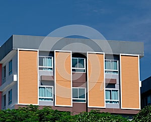 Contemporary suburban apartment building for rent