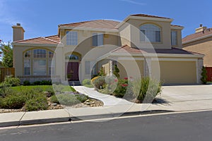 Contemporary Two-Story Stucco Home