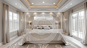 Contemporary white-themed bedroom img