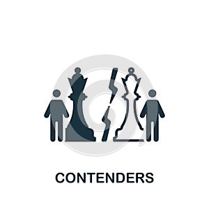 Contenders icon. Monochrome simple sign from challenges collection. Contenders icon for logo, templates, web design and