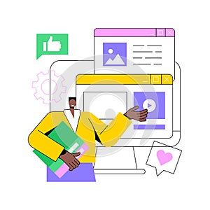 Content aggregator abstract concept vector illustration