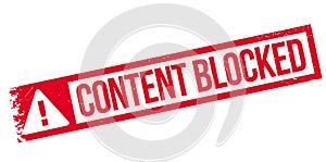 Content blocked rubber stamp