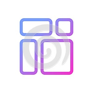 Content blocks pixel perfect gradient linear ui icon