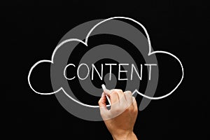 Content Cloud Concept Blackboard