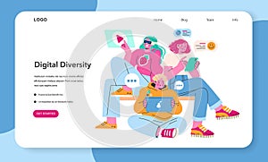 content creation. Flat Vector Illustration