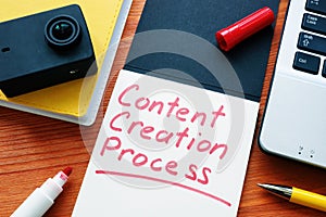 Content creation process as part of content management.