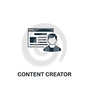 Content Creator icon. Creative element design from content icons collection. Pixel perfect Content Creator icon for web design,