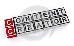 Content creator word blocks