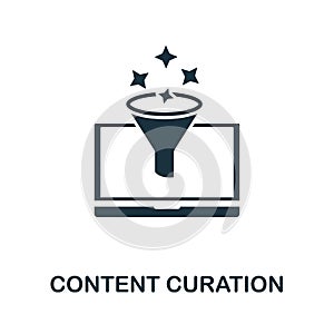 Content Curation icon. Simple element from website development collection. Filled Content Curation icon for templates photo