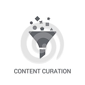 Content curation icon. Trendy Content curation logo concept on w