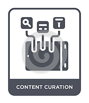content curation icon in trendy design style. content curation icon isolated on white background. content curation vector icon photo