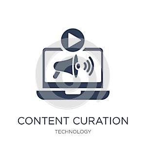 Content curation icon. Trendy flat vector Content curation icon photo