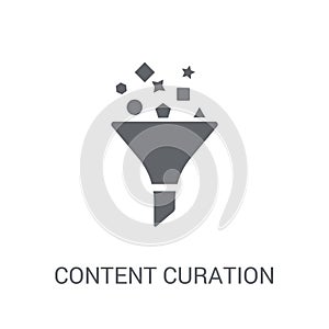 Content curation icon. Trendy Content curation logo concept on w photo