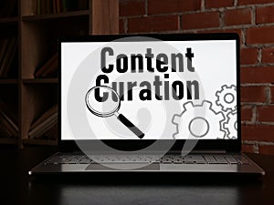 Content curation is shown using the text