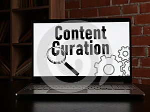 Content curation is shown using the text photo