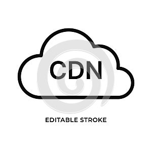 Content delivery network cloud icon.