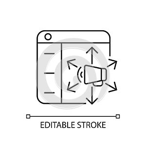 Content distribution platforms linear icon