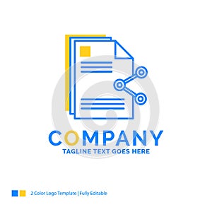 content, files, sharing, share, document Blue Yellow Business Lo