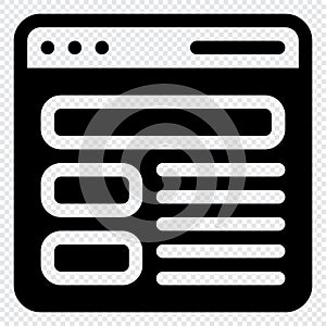 Content Icon. Digital marketing concept. Outline icon