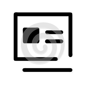 Content icon flat vector