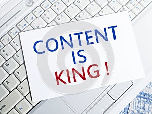 Content is King, Motivational Internet Social Media Words Quotes