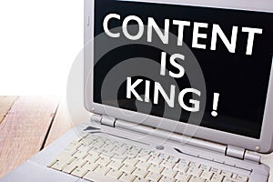 Content is King, Motivational Internet Social Media Words Quotes