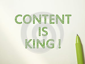 Content is King, Motivational Internet Social Media Words Quotes
