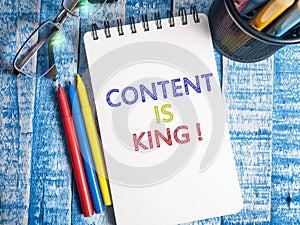 Content is King, Motivational Internet Social Media Words Quotes