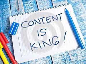 Content is King, Motivational Internet Social Media Words Quotes