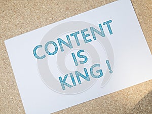 Content is King, Motivational Internet Social Media Words Quotes