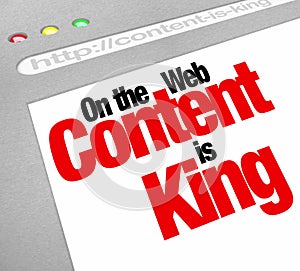 Content Is King Website Screen Increase Traffic More Articles Fe