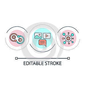 Content loop concept icon