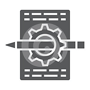Content management glyph icon, development