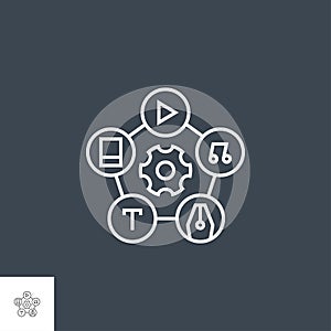 Content Management Line Icon