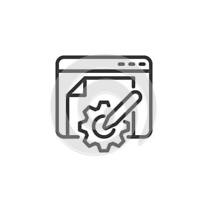 Content management line icon