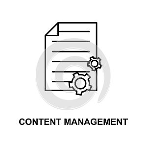 content management line icon