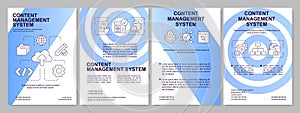 Content management platform blue gradient brochure template