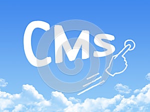 Content management system message cloud shape