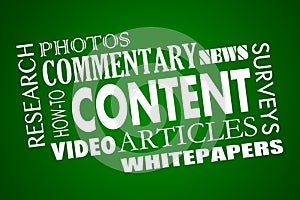 Content Marketing Articles Video Whitepapers Word Collage