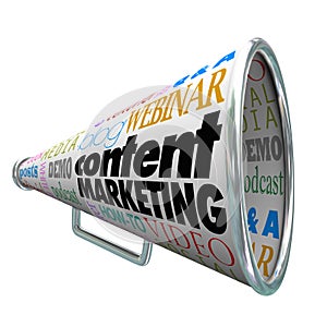 Content Marketing Bullhorn Megaphone Outreach