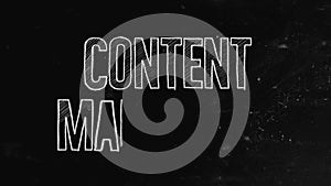 Content marketing concept written on blackboard