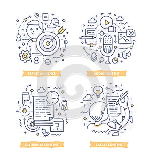 Content Marketing Doodle Illustrations