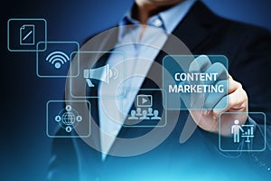 Content Marketing Strategy Business Technology Internet Concept