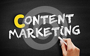 Content Marketing text on blackboard