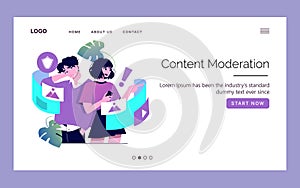 Content Moderation Team Analyzing Digital