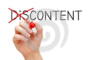 Content Not Discontent Concept