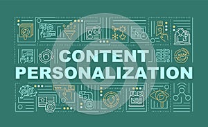 Content personalization word concepts banner